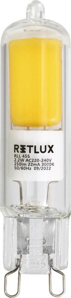 RLL 455 G9 COB 2,2W LED WW RETLUX