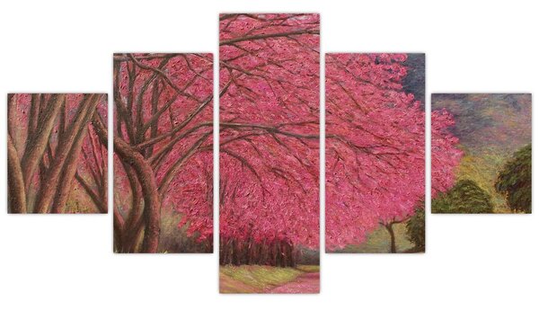 Obraz rozkvetlých stromů (125x70 cm)