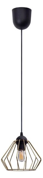 Lustr na lanku CEED GOLD 1xE27/60W/230V pr. 17,5 cm černá/zlatá