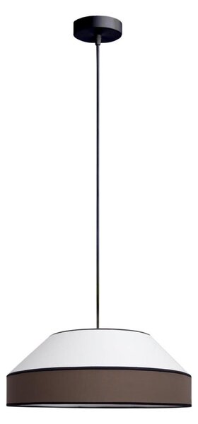 Lustr na lanku MANISO 1xE27/60W/230V pr. 45 cm bílá/hnědá