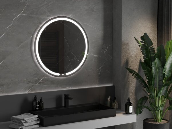 Mexen Rose, LED koupelnové zrcadlo s podsvícením 80x80 cm, 6000K, ochrana proti zamlžování, 9810-080-080-611-00