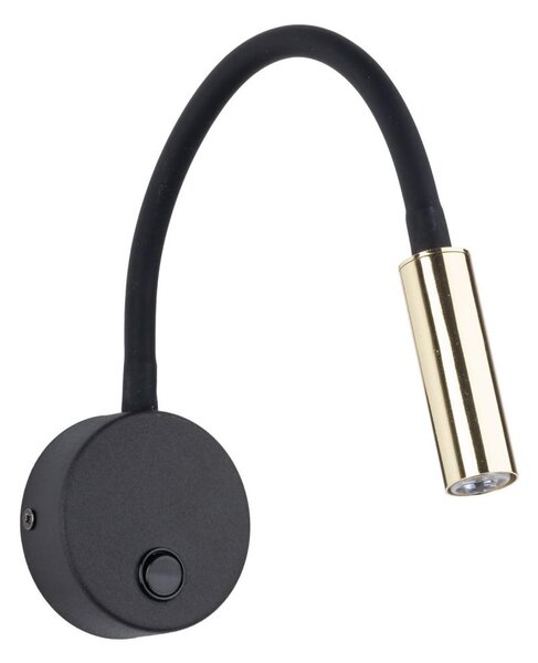 LED Nástěnná lampa LAGOS 1xG9/3W/230V černá/zlatá