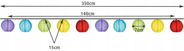Gardlov 23412 Solární dekorační řetěz girlanda 3,5 m, 2V IP44