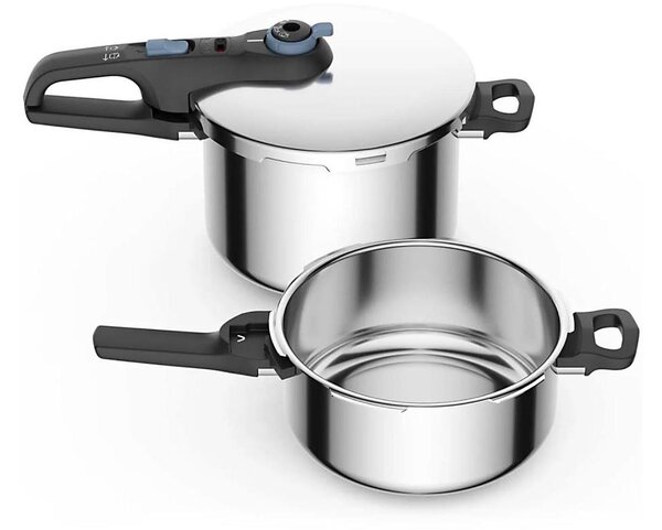 Tefal - Sada tlakových hrnců 4/6 l SECURE TRENDY nerez