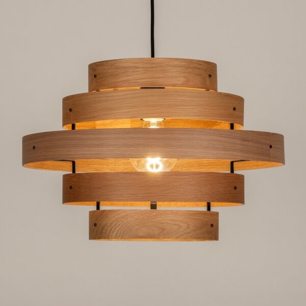 Závěsné designové svítidlo do obýváku Wood Madeira Natur (LMD)