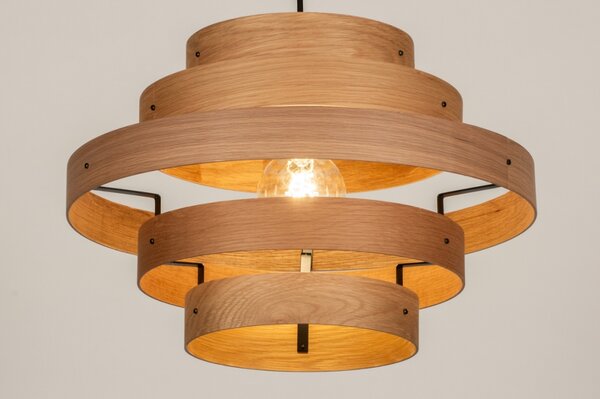 Závěsné designové svítidlo do obýváku Wood Madeira Natur (LMD)