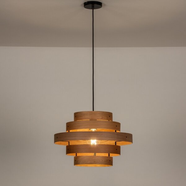 Závěsné designové svítidlo do obýváku Wood Madeira Natur (LMD)