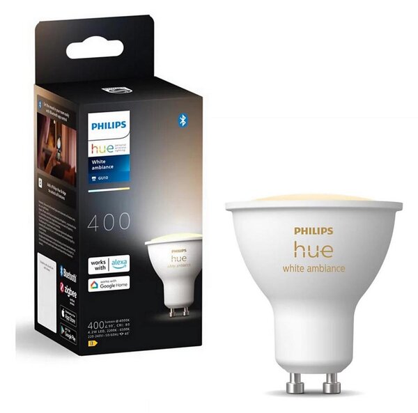 LED Stmívatelná žárovka Philips Hue WHITE AMBIANCE GU10/4,2W/230V 2200-6500K