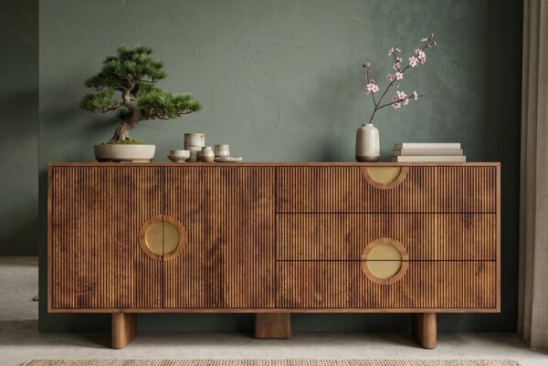 Massive home | Komoda MADISON 180 CM hnědá masiv mango