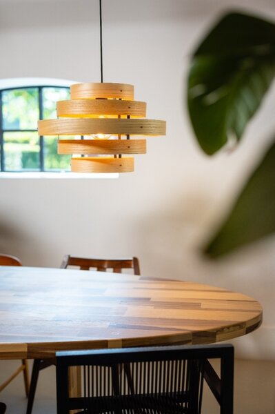 Závěsné designové svítidlo do obýváku Wood Madeira Natur (LMD)