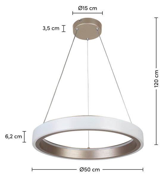 ZÁVĚSNÉ SVÍTIDLO, 50/120 cm Collett's Monde - Online Only svítidla, Online Only