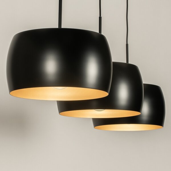Závěsné designové svítidlo nad stůl Kitee III Black and Gold (LMD)