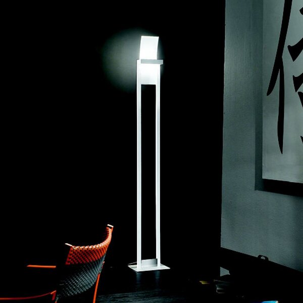 Linealight 4894 Wood, italská stojací lampa 1x120W, bílé dřevo/bílé sklo, 180cm