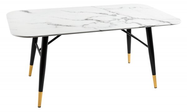 Konferenční stolek PARIS 110 CM bílý mramorový vzhled skladem