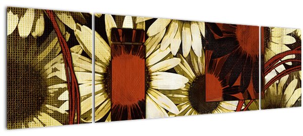 Obraz květů (170x50 cm)
