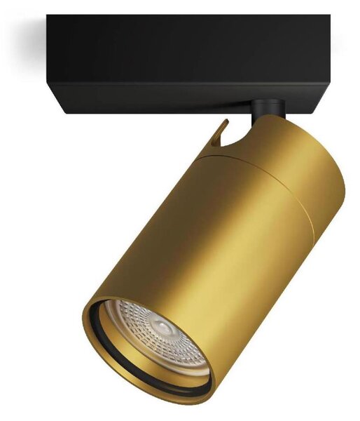 Philips - Koupelnové bodové svítidlo IDRIS 1xGU10/5W/230V IP44 černá/zlatá