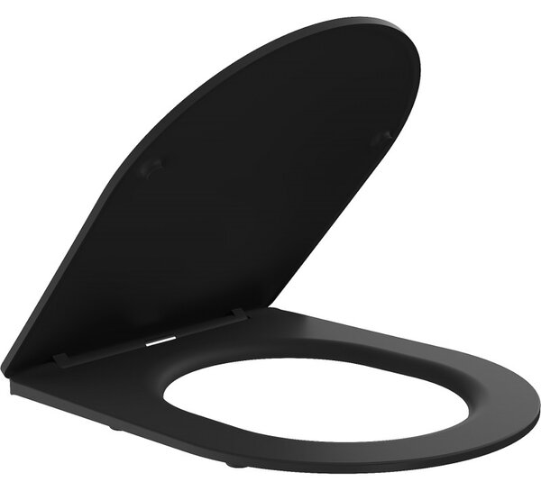 Mexen - WC sedátko SLIM DUROPLAST na wc mísu LENA RICO SOFIA CARMEN (660) | soft-close, černá, 39100185