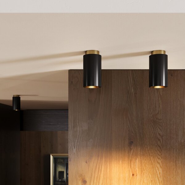 Stropní Lampa DCW, Tobo C85, stmívatelné, Černá, Obývací pokoj, Kov, Design