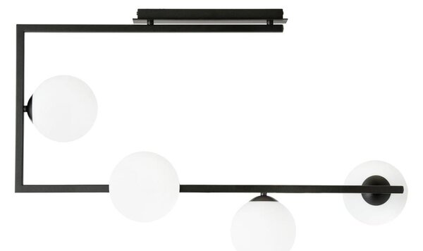 Lustr na tyči SOMA 4xE14/10W/230V černá/bílá