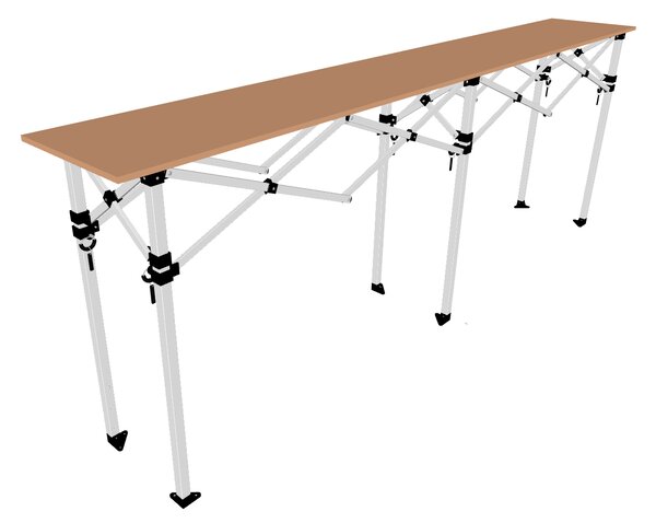 TENTino Skládací profi pult 2,85 m x 42 cm pro nůžkový stan