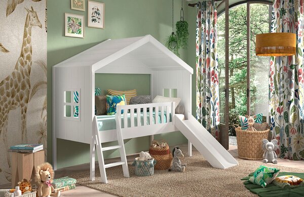 Vipack Dřevěná dětská postel Housebed 90 x 200 cm