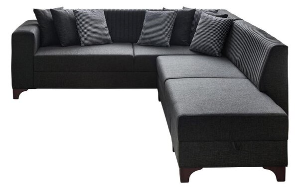 Rohová sedačka Westy (antracit) (P). Akce -25%