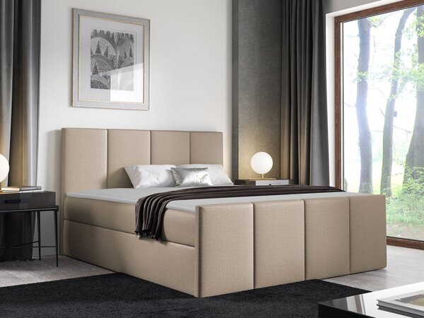Kontinentální postel Bautista, Rozměr postele: 120x200, Barva:: ekokůže Soft 010a 5903211088919