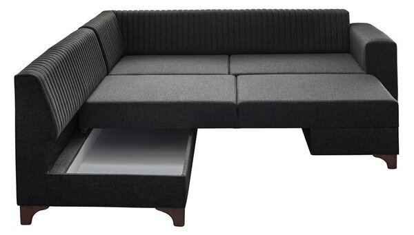 Rohová sedačka Westy (antracit) (L). Akce -25%