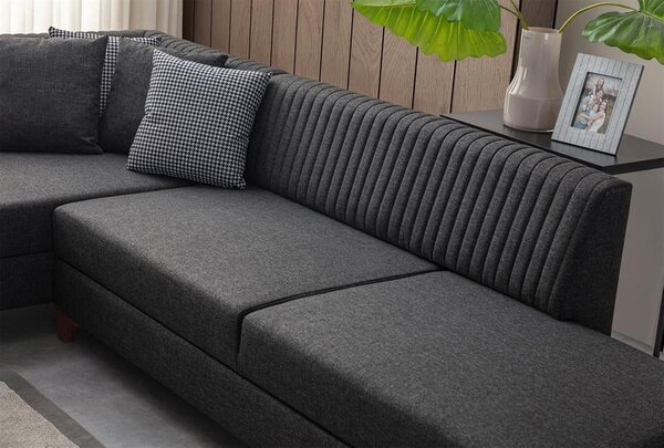Rohová sedačka Westy (antracit) (P). Akce -25%