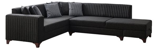 Rohová sedačka Westy (antracit) (P). Akce -25%