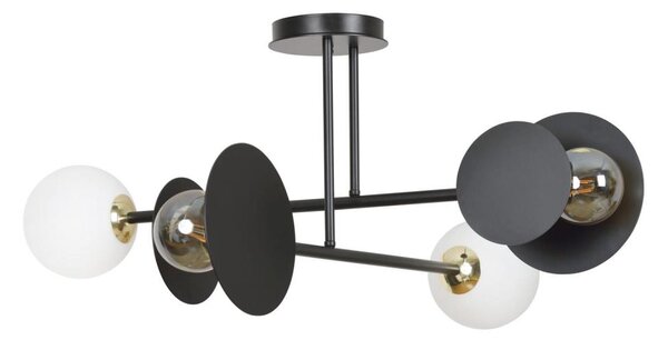 Lustr na tyči MINERVA 2xE27/15W + 2xE14/10W/230V černá
