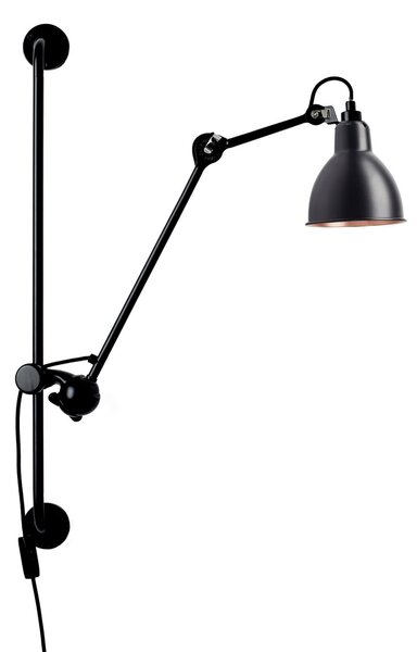 Nástěnná Svítidla Lampe Gras, 201 Round, Černá, Obývací pokoj, Kov, Design