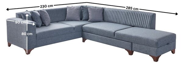 Rohová sedačka Westy (šedá) (P). Akce -25%