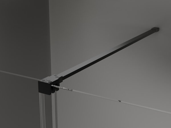 Mexen Velar, posuvné dveře do otvoru 90x200 cm, 8mm čiré sklo, černá matná, 871-090-000-01-70