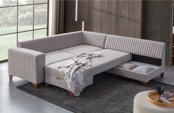 Rohová sedačka Westy (krémová) (P). Akce -25%