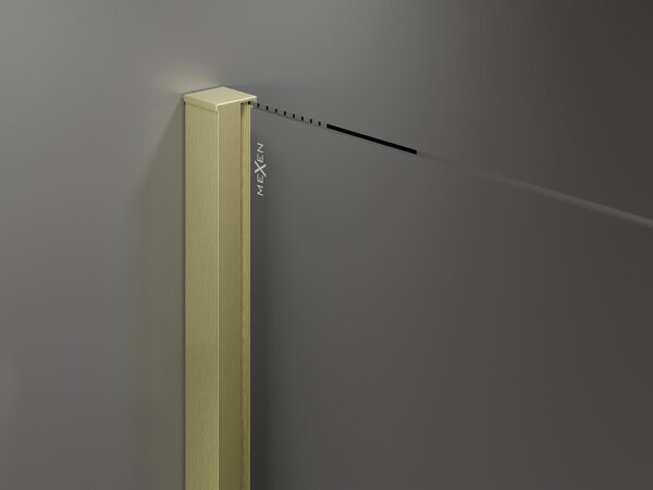 Mexen Velar Duo, posuvné dveře do otvoru 170x200 cm, 8mm čiré sklo, zlatá matná, 871-170-000-02-55
