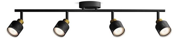Philips - Bodové svítidlo NIALL 4xGU10/5W/230V černá/mosaz
