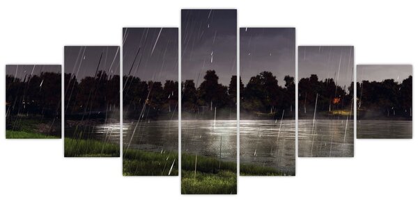 Obraz - Deštivý večer (210x100 cm)