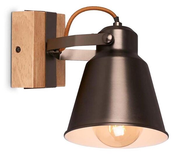 Briloner 2406-014 - Nástěnné bodové svítidlo RETRO 1xE27/40W/230V hnědá