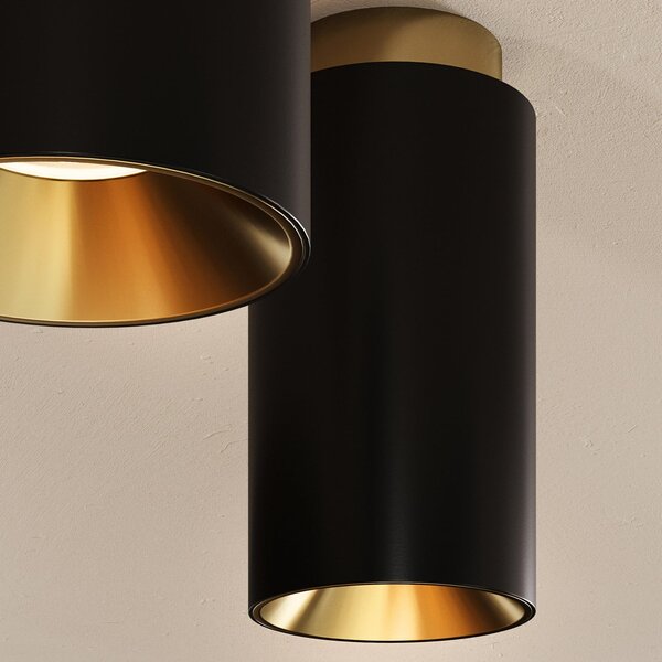 Stropní Lampa DCW, Tobo C65, stmívatelné, Černá, Obývací pokoj, Kov, Design