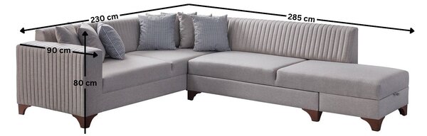 Rohová sedačka Westy (krémová) (P). Akce -25%