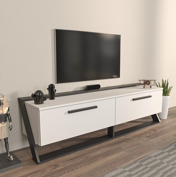 TV skříňka Astrodotti (bílá + černá). Akce -25%