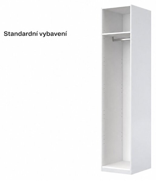 Skříň 1dv bez zrcadel, série N bílá Family