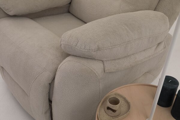 Polohovatelné křeslo Comforto E (krémová). Akce -24%
