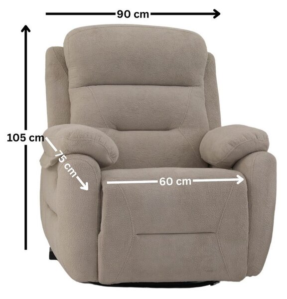 Polohovatelné křeslo Comforto E (krémová). Akce -24%