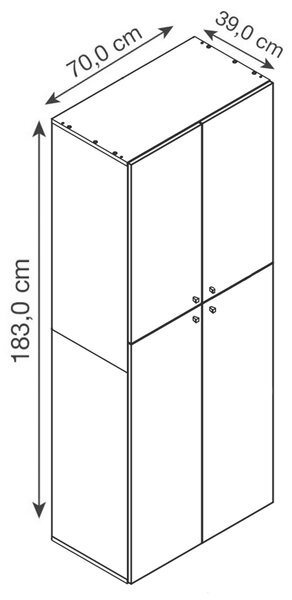 BOTNÍK, hnědá, bílá, barvy buku, 71/180/39 cm MID.YOU - Online Only šatny & botníky, Online Only