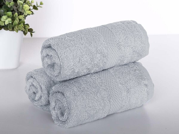 XPOSE® Froté ručník VERONA 3ks - světle šedý 30x50 cm