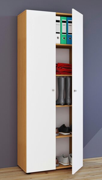 VÍCEÚČELOVÁ SKŘÍŇ, hnědá, bílá, barvy buku, MID.YOU - Online Only komody, Online Only