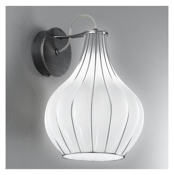 SIRU - Nástěnná lampa AURIGA 1xG9/30W/230V chrom/bílá benátské sklo