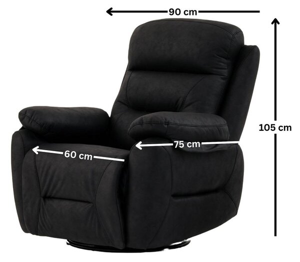 Polohovatelné křeslo Comforto M (černá). Akce -24%